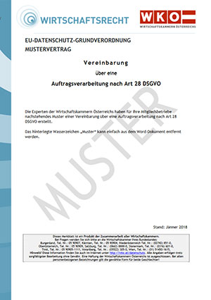 Mustervertrag Auftragsverarbeitung
